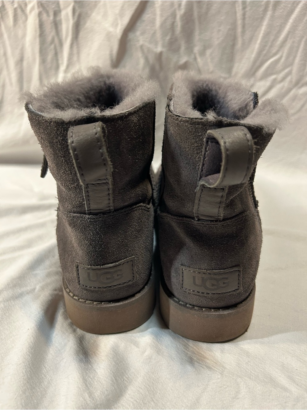 UGG Kids Short Suede Boot - Charcoal Gray